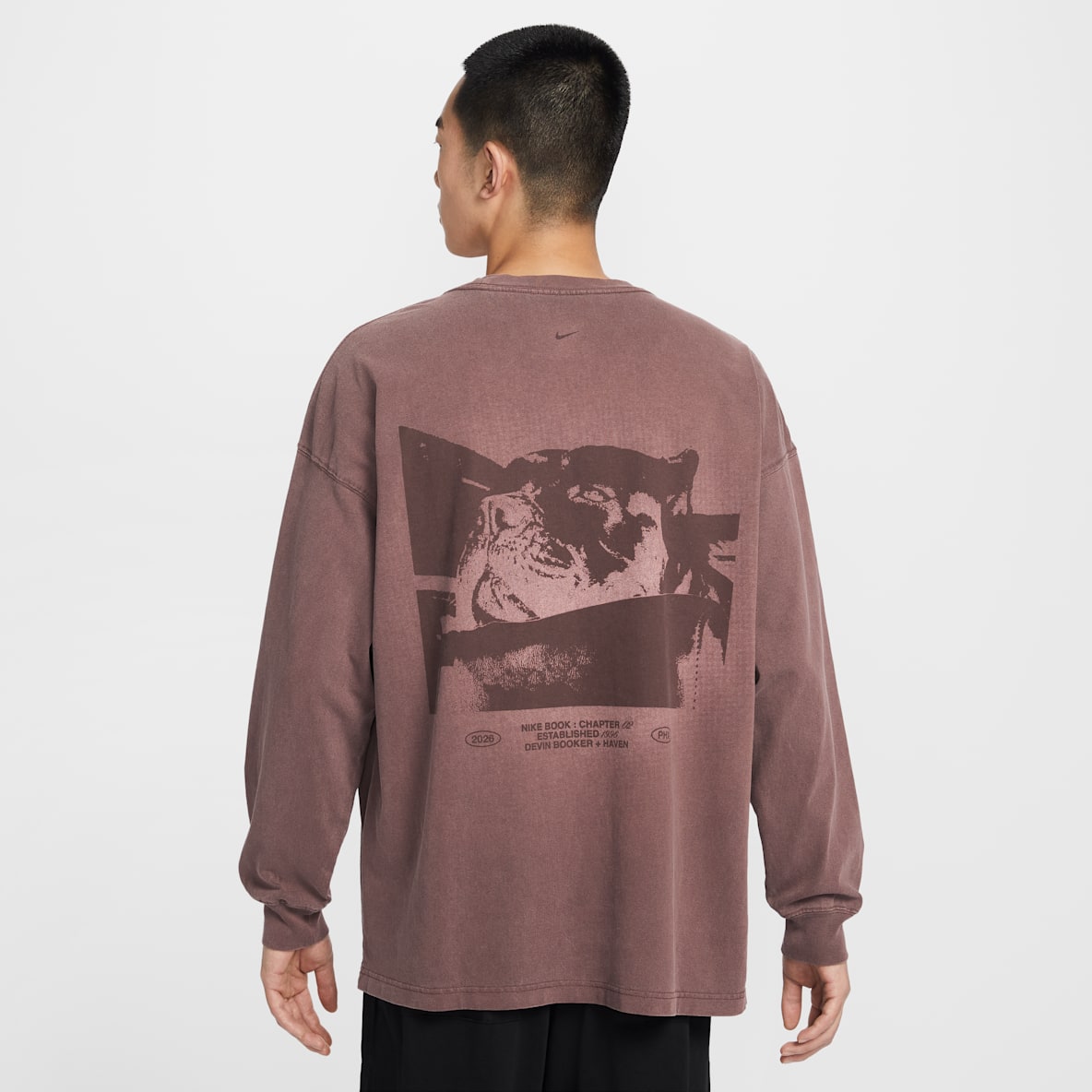 Oversized Purple Long Sleeve Shirts Tops. Nike JP